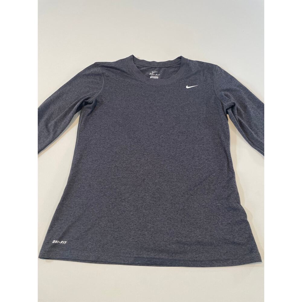 Nike Size M Gray Long Sleeve Top - Picture 6 of 7